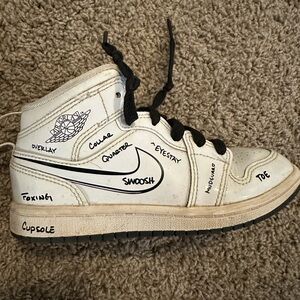 Air Jordan 1 Mid GS Schematic Sneakers